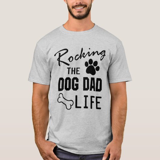 RockingThe犬のパパの生命Tシャツ Tシャツ (正面)