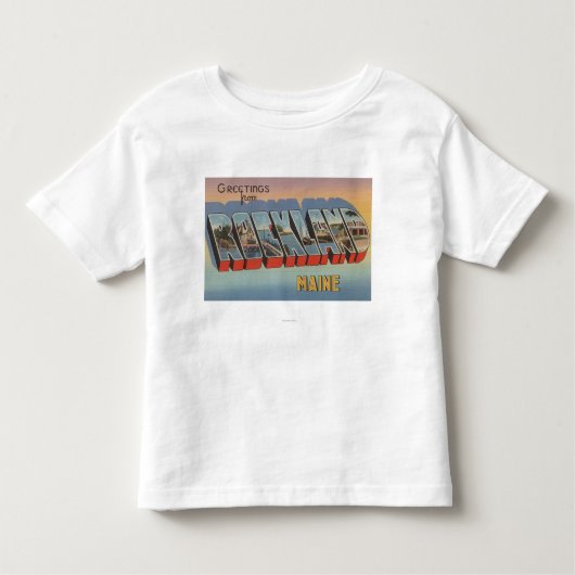 Rockland、メイン-大きい手紙場面 トドラーTシャツ (正面)