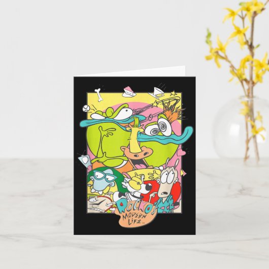 Rockos Modern Life Hilarious Squad Retro カード (黄色い花)