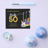 Rocks 50 Guitar 50th Birthday Party Budget チラシ (シングル)