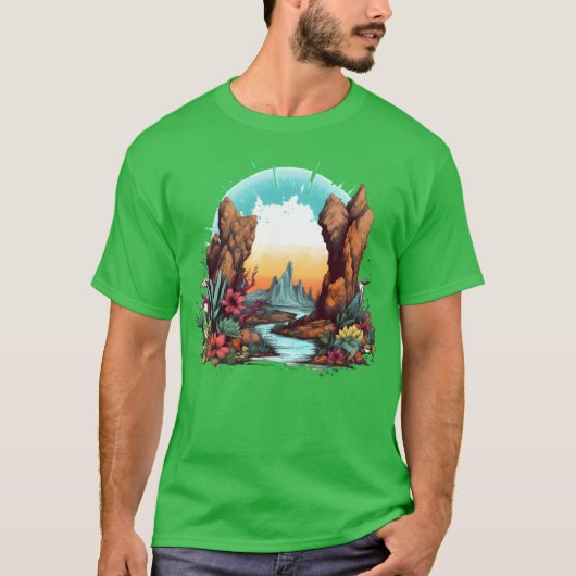 Rocks and Flowers girl Tシャツ (正面)