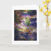 "Rocks and Lupine"水彩挨拶カード カード (黄色い花)