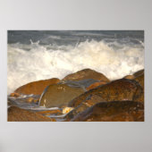 Rocks and Waves in Rhode Island Poster ポスター (正面)