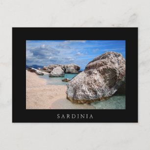 Rocks at Cala Marioluビーチ,サルディニアブラックカード ポストカード