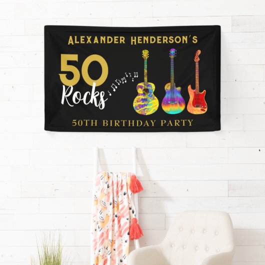 Rocks for He Birthday Party 横断幕 (インサイチュ)