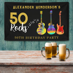 Rocks for He Birthday Party 横断幕