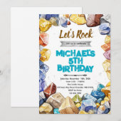 Rocks Geology Birthday party invitation 招待状 (正面/裏面)