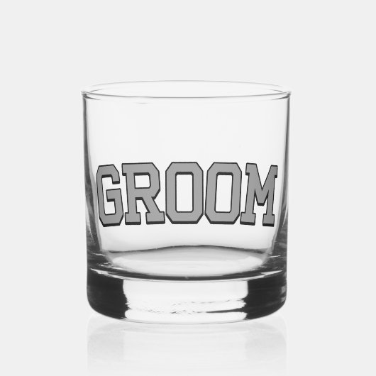 Rocks Glass Groom Wedding Bachelor Party Gift ウイスキーグラス (正面)