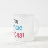 Rocks T-shirtsおよびギフト私の叔父さん フロストグラスマグカップ (正面右)