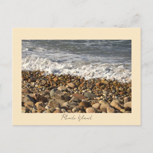 Rocks Waves Rhode Island Postcard ポストカード (正面)
