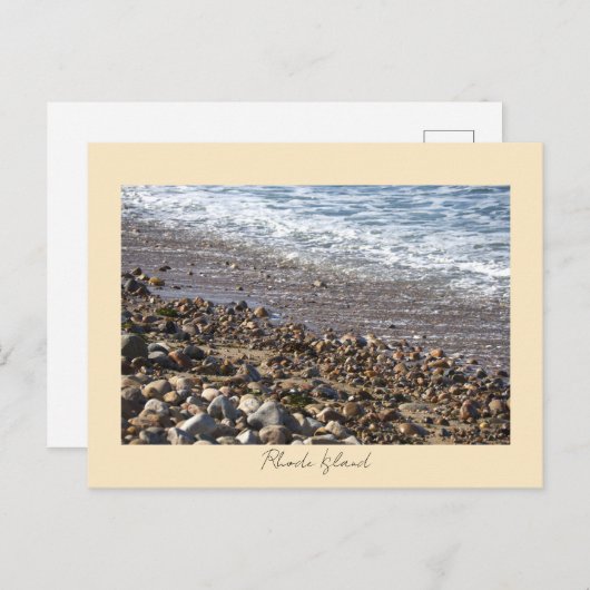 Rocks Waves Rhode Island Postcard ポストカード (正面/裏面)