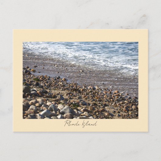 Rocks Waves Rhode Island Postcard ポストカード (正面)