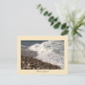 Rocks Waves Rhode Island Postcard ポストカード (スタンド正面)