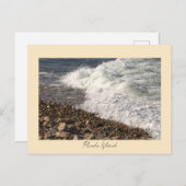 Rocks Waves Rhode Island Postcard ポストカード (正面/裏面)