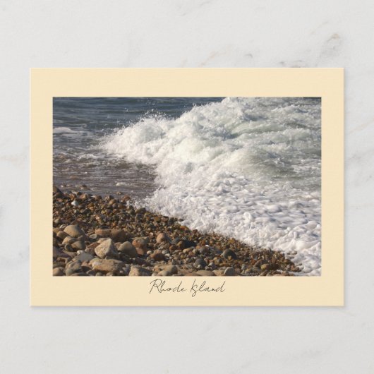 Rocks Waves Rhode Island Postcard ポストカード (正面)