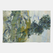 Rocks with Oak Tree, Van Gogh Oil Painting キッチンタオル (横)
