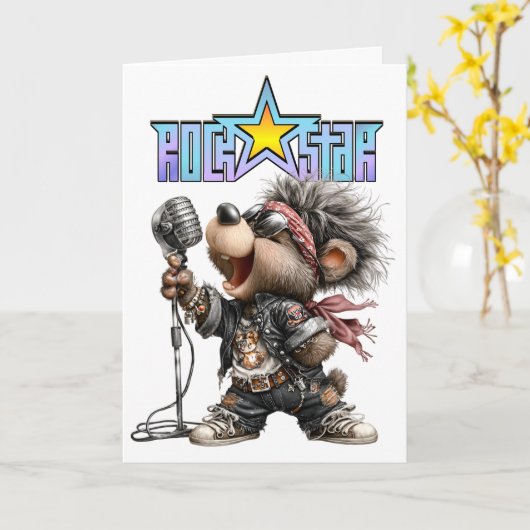 ROCKSTAR Card カード (黄色い花)