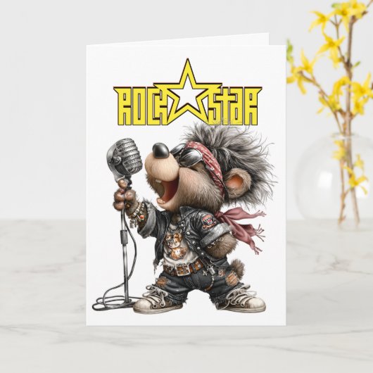 ROCKSTAR Card カード (黄色い花)