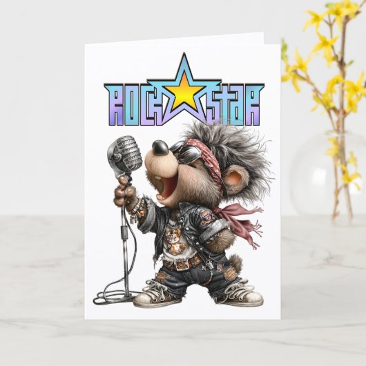 ROCKSTAR Card カード (黄色い花)