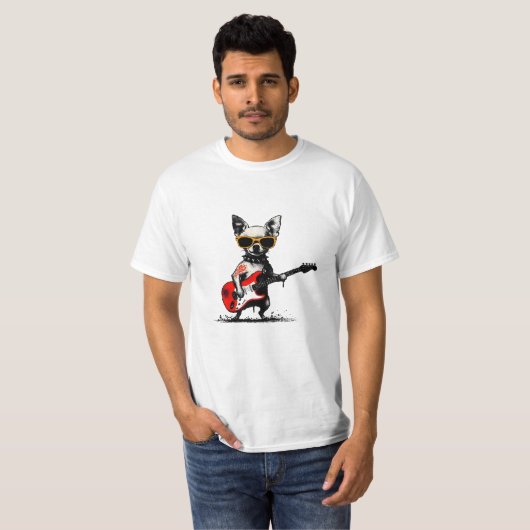 Rockstar Chihuahua Tシャツ (正面フル)
