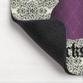 Rockstar Damask Guitar Mousepad, Violet マウスパッド (コーナー)