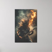 Rockstar Flames キャンバスプリント (正面)