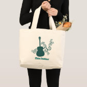 Rockstar Guitar Bag, Dark Teal ラージトートバッグ (正面(商品))