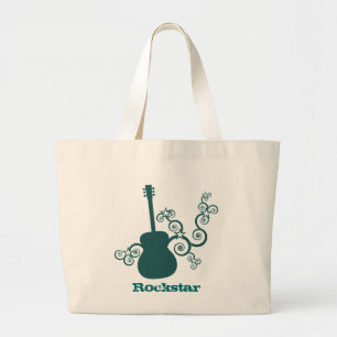 Rockstar Guitar Bag, Dark Teal ラージトートバッグ
