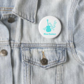 Rockstar Guitar Button, Light Turquoise 缶バッジ (インサイチュ)