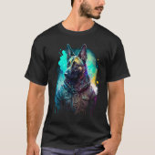 Rockstar portrait Belgian Malinois Tシャツ (正面)