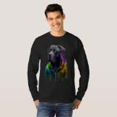Rockstar portrait italian mastiff Cane Corso Tシャツ (正面フル)