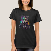 Rockstar portrait Jack Russell Terrier Tシャツ (正面)