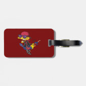 Rockstar Roadrunner Bird Playing Guitar ラゲッジタグ (裏面横)