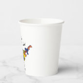 Rockstar Roadrunner Bird Playing Guitar 紙コップ (左)