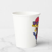 Rockstar Roadrunner Bird Playing Guitar 紙コップ (右)