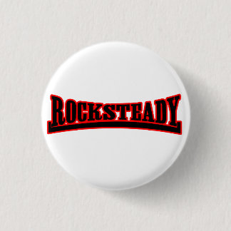 Rocksteady黒い赤いボタン 缶バッジ