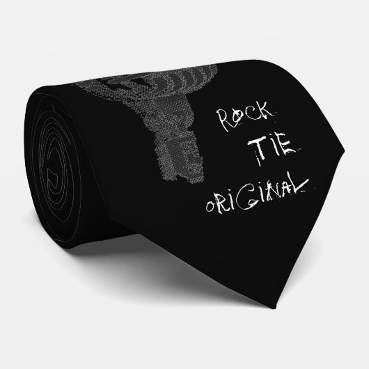 RockTieOriginalの黒 ネクタイ (ロール)