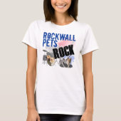 Rockwallは女性の白いTシャツをかわいがります Tシャツ (正面)