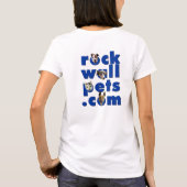 Rockwallは女性の白いTシャツをかわいがります Tシャツ (裏面)