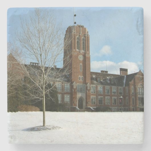 Rockwell in Winter at Grove City College ストーンコースター (正面)