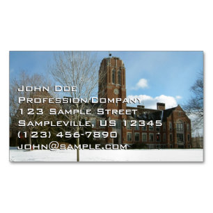 Rockwell in Winter at Grove City College マグネット名刺