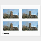 Rockwell in Winter at Grove City College 長方形シール (シート)