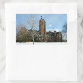 Rockwell in Winter at Grove City College 長方形シール (バッグ)