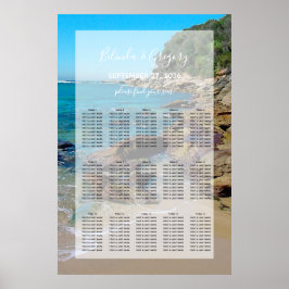 Rocky Beach Wedding Seating Chart ポスター
