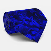 Rocky Blue and Black Abstract Design ネクタイ (ロール)