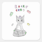 Rocky Cats sticker スクエアシール (正面)