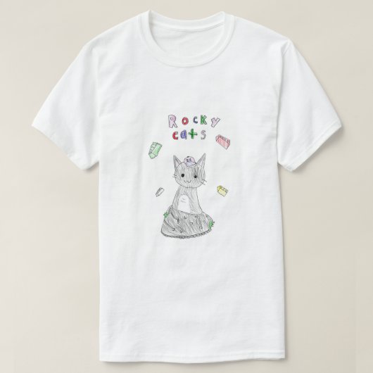 Rocky Cats Tシャツ (デザイン正面)