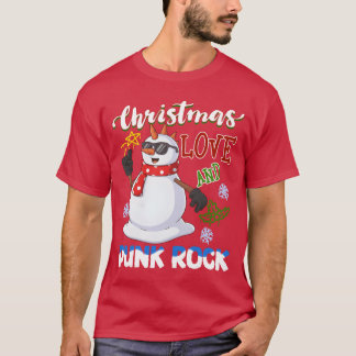 Rocky Christmas Santa Claus Concert In Punk Rock g Tシャツ