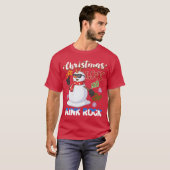 Rocky Christmas Santa Claus Concert In Punk Rock g Tシャツ (正面フル)