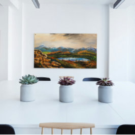 "Rocky Heights" Landscape Painting ポスター